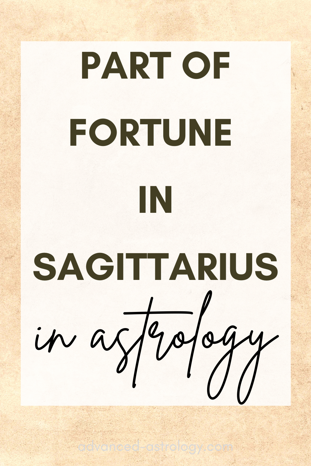 How Part of Fortune in Sagittarius Brings Luck and Prosperity