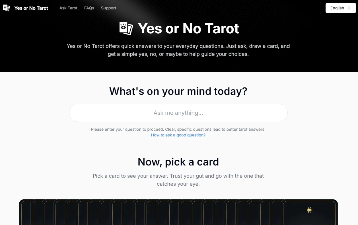 Ask a Question Tarot Free: Get Instant Yes or No Answers Online