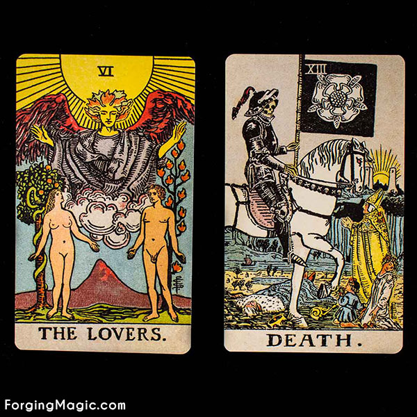 The Death and Lovers Tarot Cards: Symbolism of Love and Endings