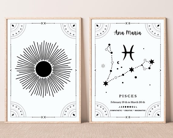 Custom Astrology Wall Art: Personalized Zodiac Sign Decor for Every Space