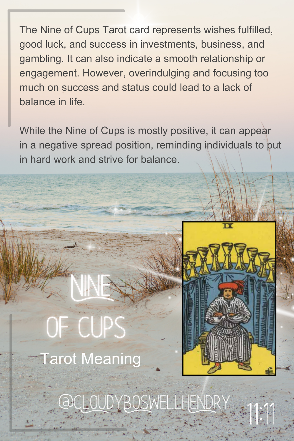 Explore the 9 de Copas Tarot Meaning: Love, Success and Inner Peace