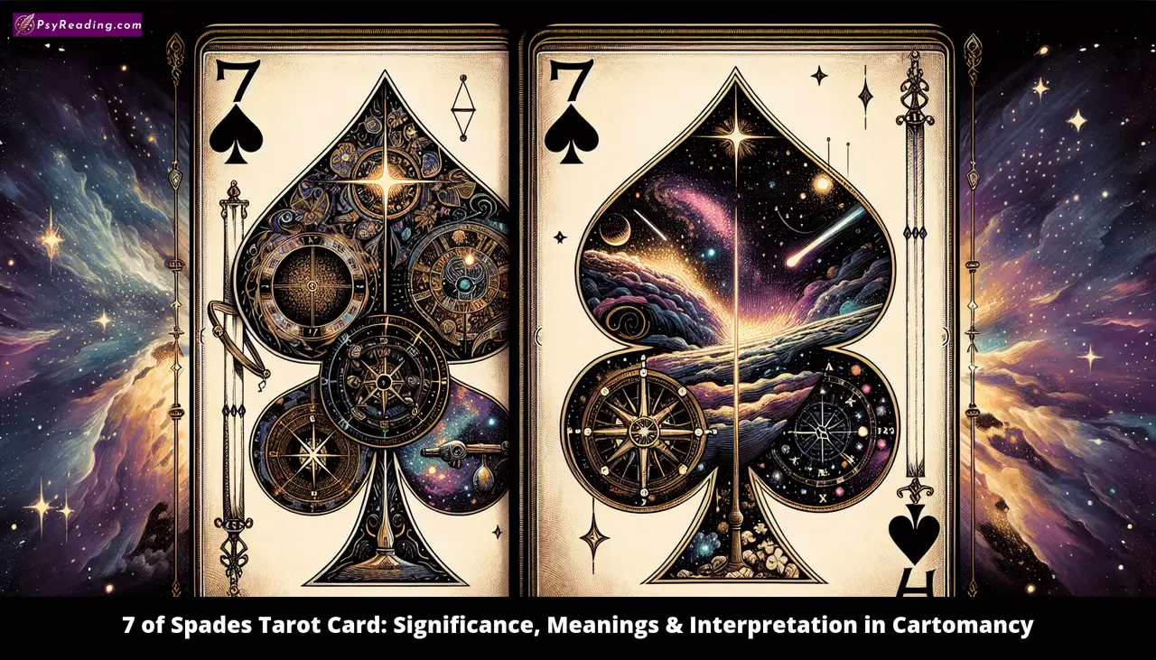 The 7 of Spades Tarot: Combining Number 7 and Suit of Spades Energy