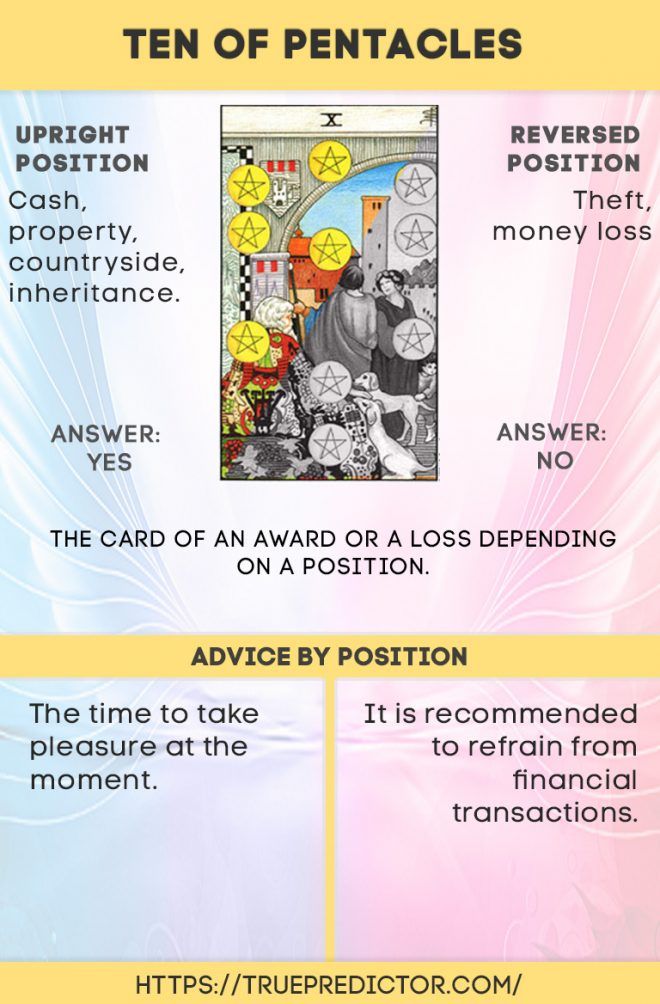 Ten of disks tarot meaning in love and money, find out how to read it.